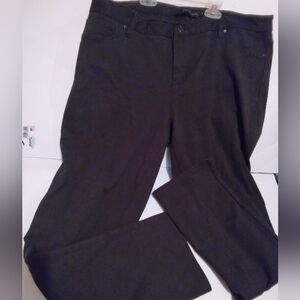 Calvin Klein Womens Pants Size 16 Black Mid-Rise Flat Front with pockets